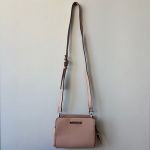 Steve Madden Light Pink Double Zipper Pocket Cross Body Bag